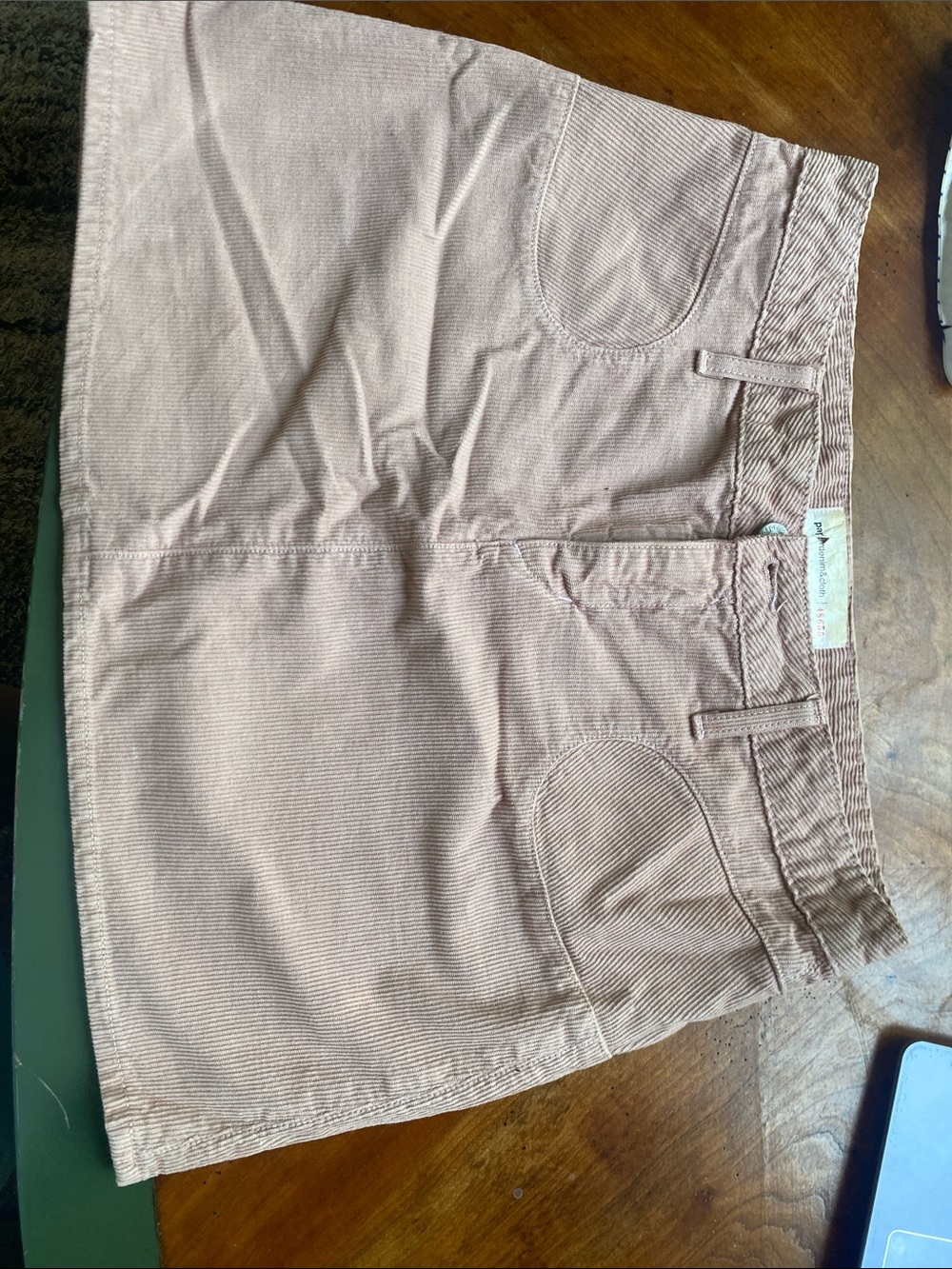 Women’s Casual Corduroy mini skirt in pale cherry